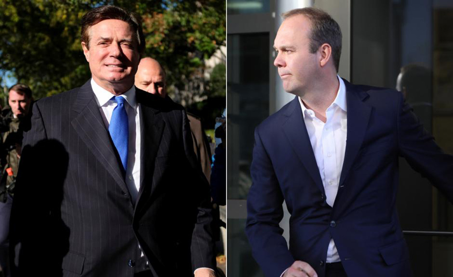 Two ex-Trump aides charged in Russia probe, third pleads guilty