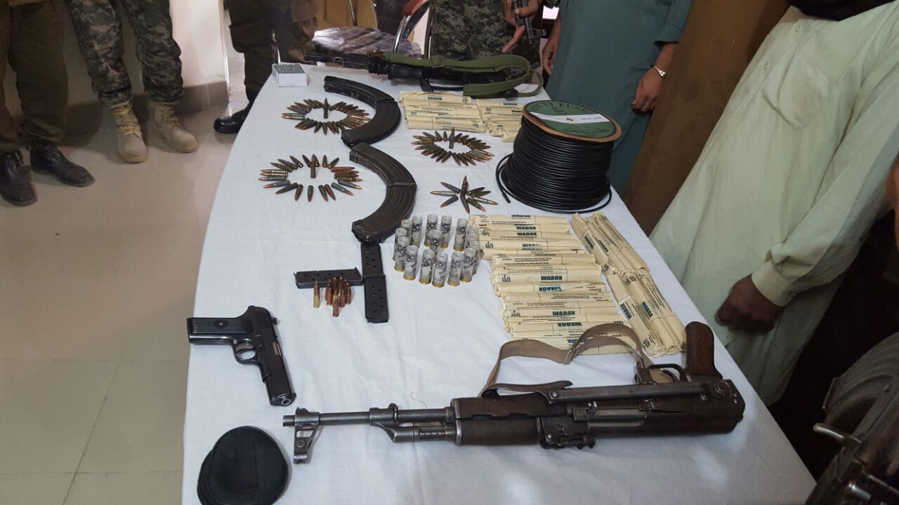 Three terrorists detained, huge cache of weapons seized in Attock