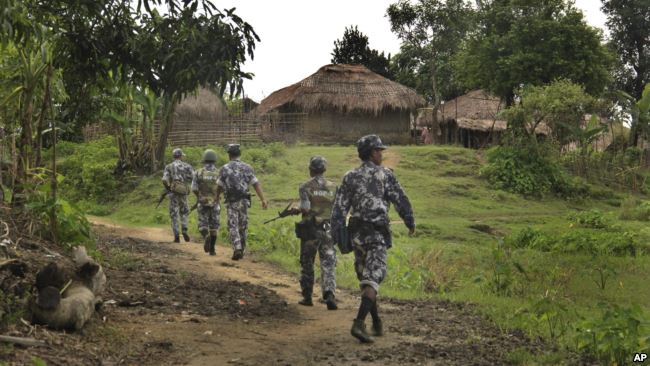 Myanmar military trucks hit landmines in troubled Rakhine; one injured