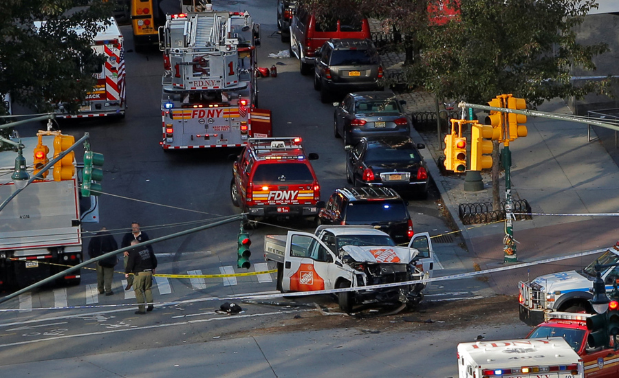 Eight dead in suspected terrorist truck attack on Manhattan bike path