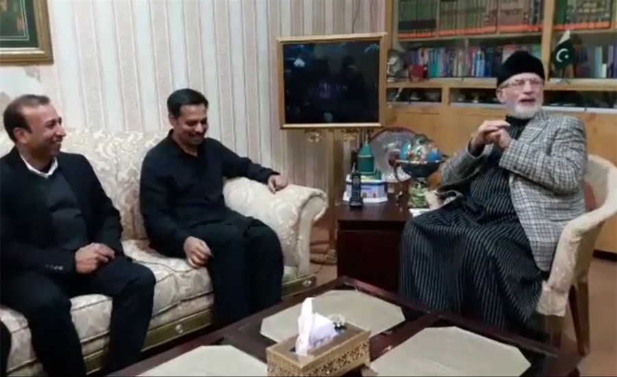 PSP chairman Mustafa Kamal calls on PAT chief Dr Tahirul Qadri