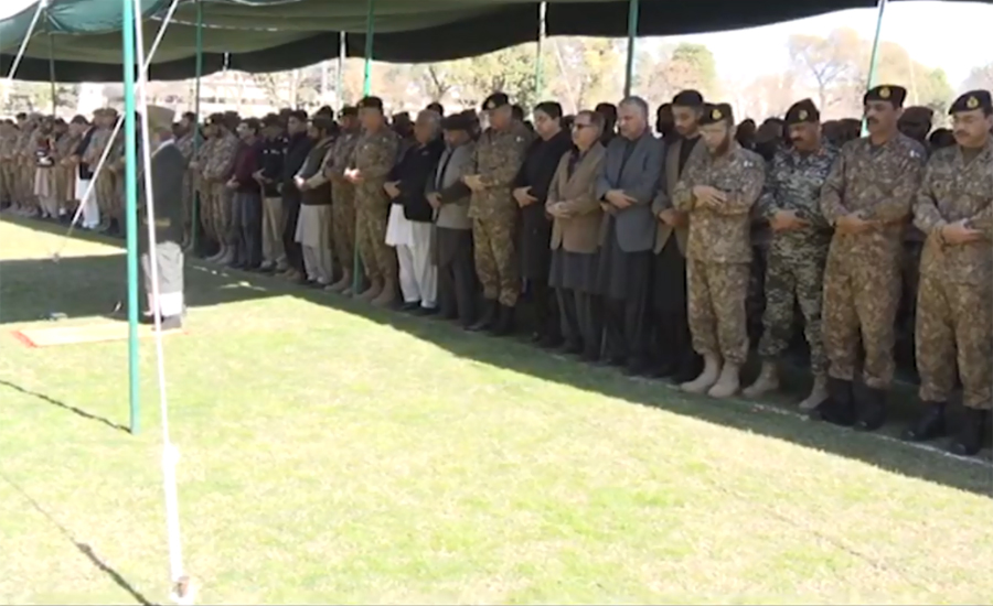 Funeral prayer of martyrs of Swat blast offered