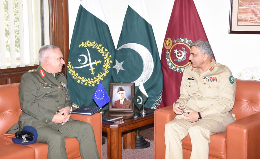 European Union Military Committee chief calls on COAS Qamar Bajwa