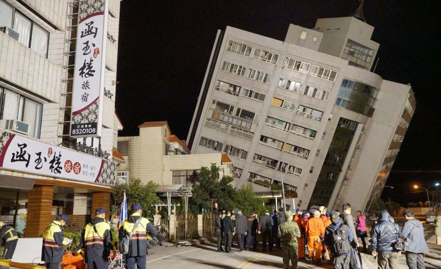 Rescuers scour toppled buildings after Taiwan quake kills four