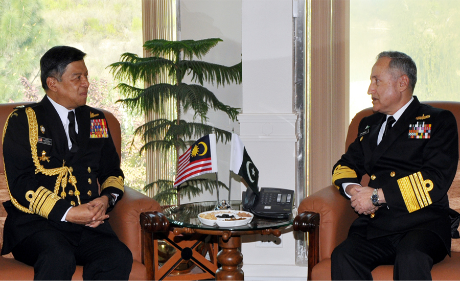 Malaysian Chief of Royal Navy calls on CNS Admiral Zafar Abbasi