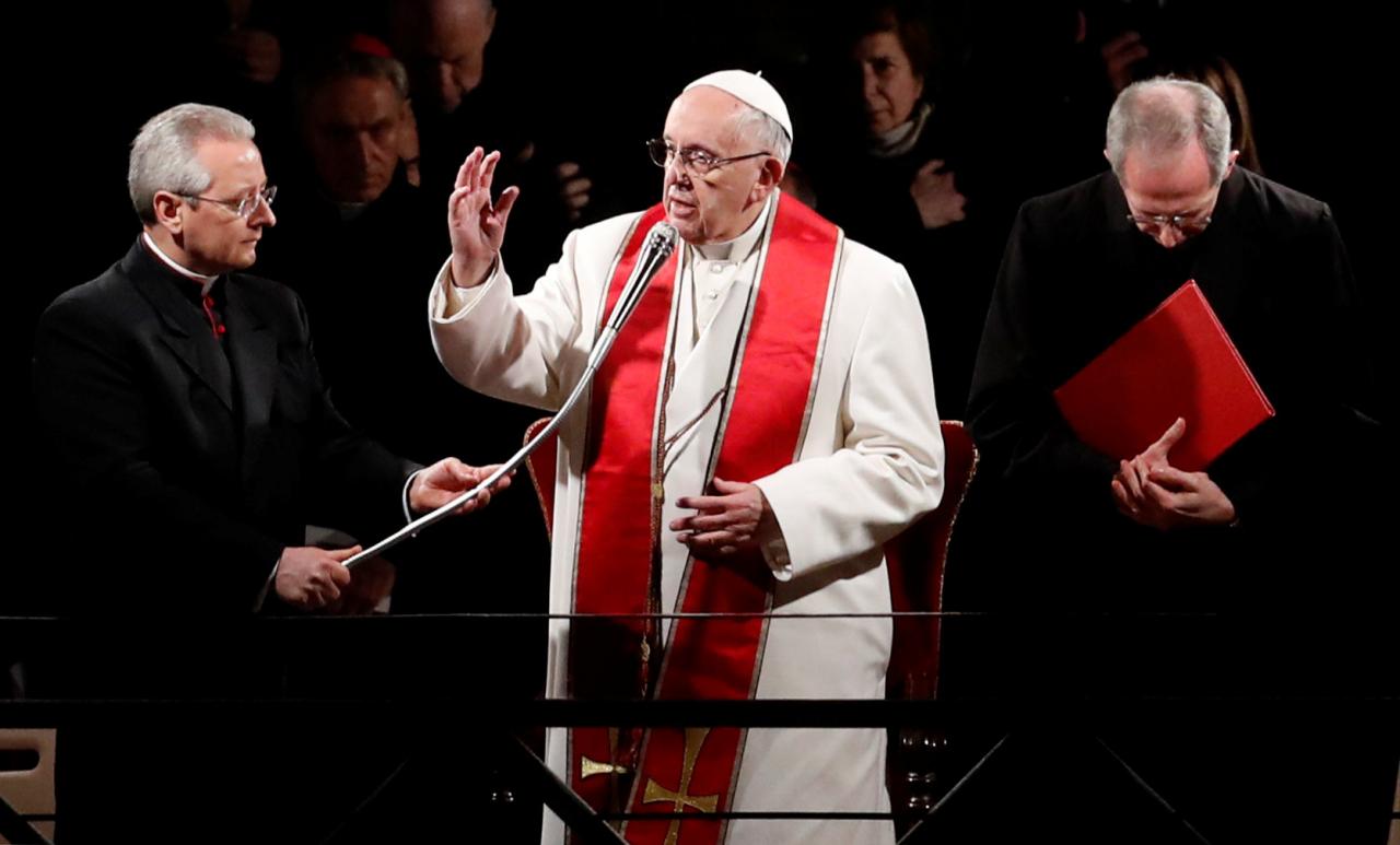 Pope marks Good Friday amid tight security; urges people to rediscover shame
