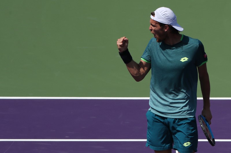 Sousa beats Harrison to set up Goffin clash in Miami