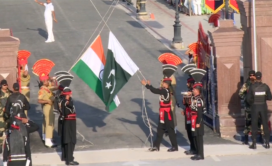 Impressive flag-lowering ceremony held at Wagah Border
