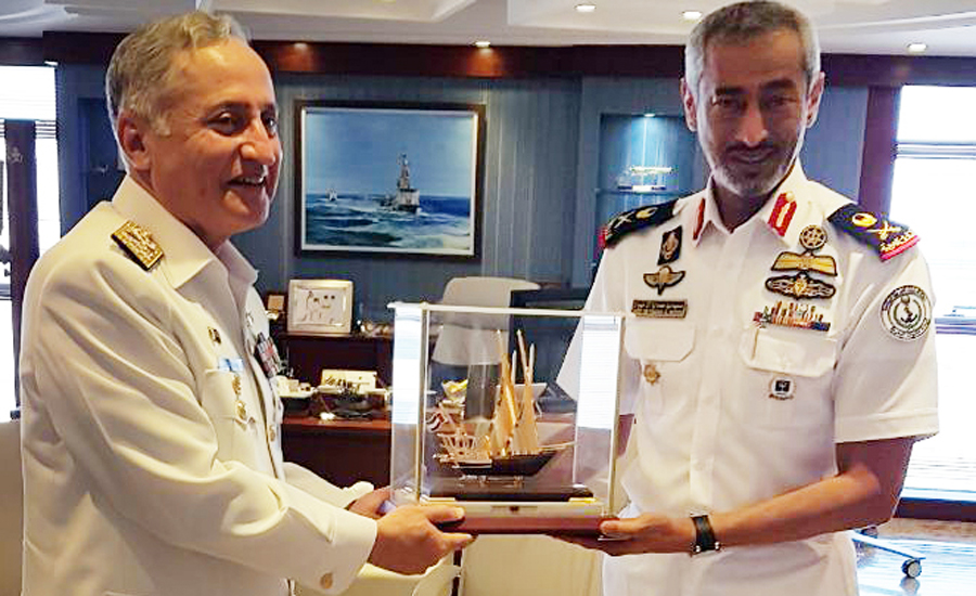 CNS Admiral Zafar Abbasi calls on Commander UAE Navy