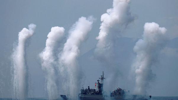 Taiwan president attends military drill off east coast