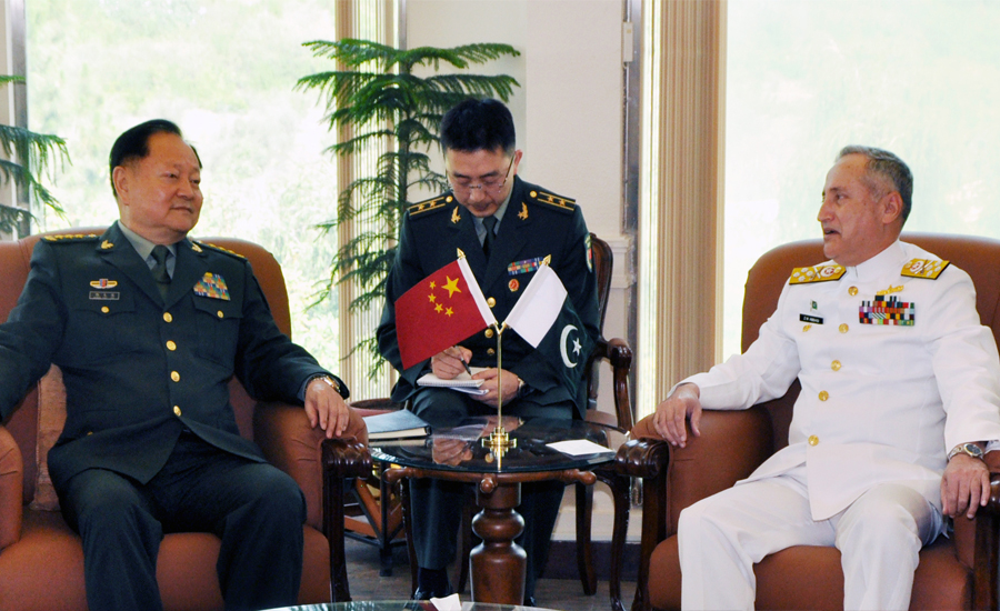 Chinese Central Military Commission vice chairman calls on CNS Abbasi