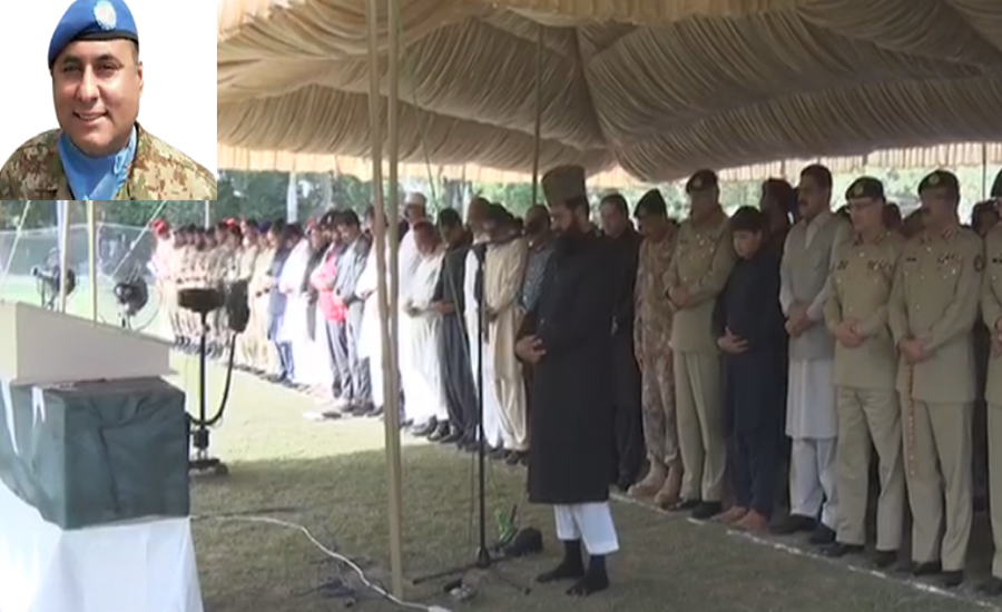 COAS attends funeral prayers of martyred Colonel Sohail in Rawalpindi