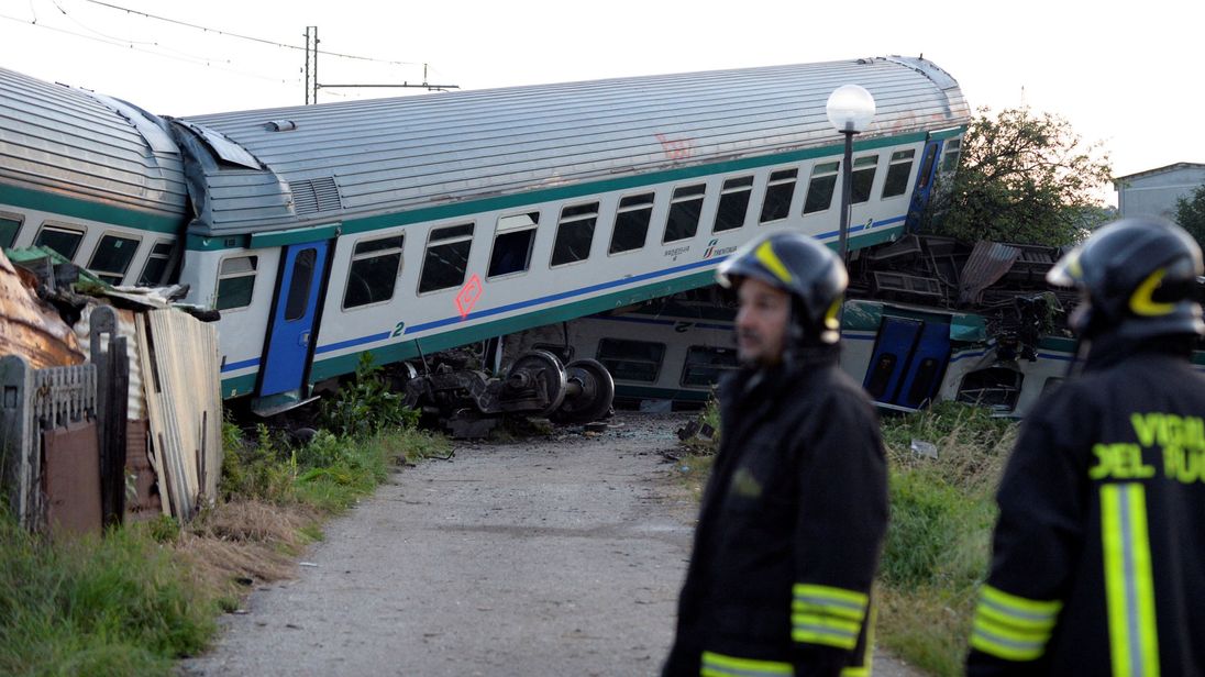 Two die, 18 injured in train accident in Italy