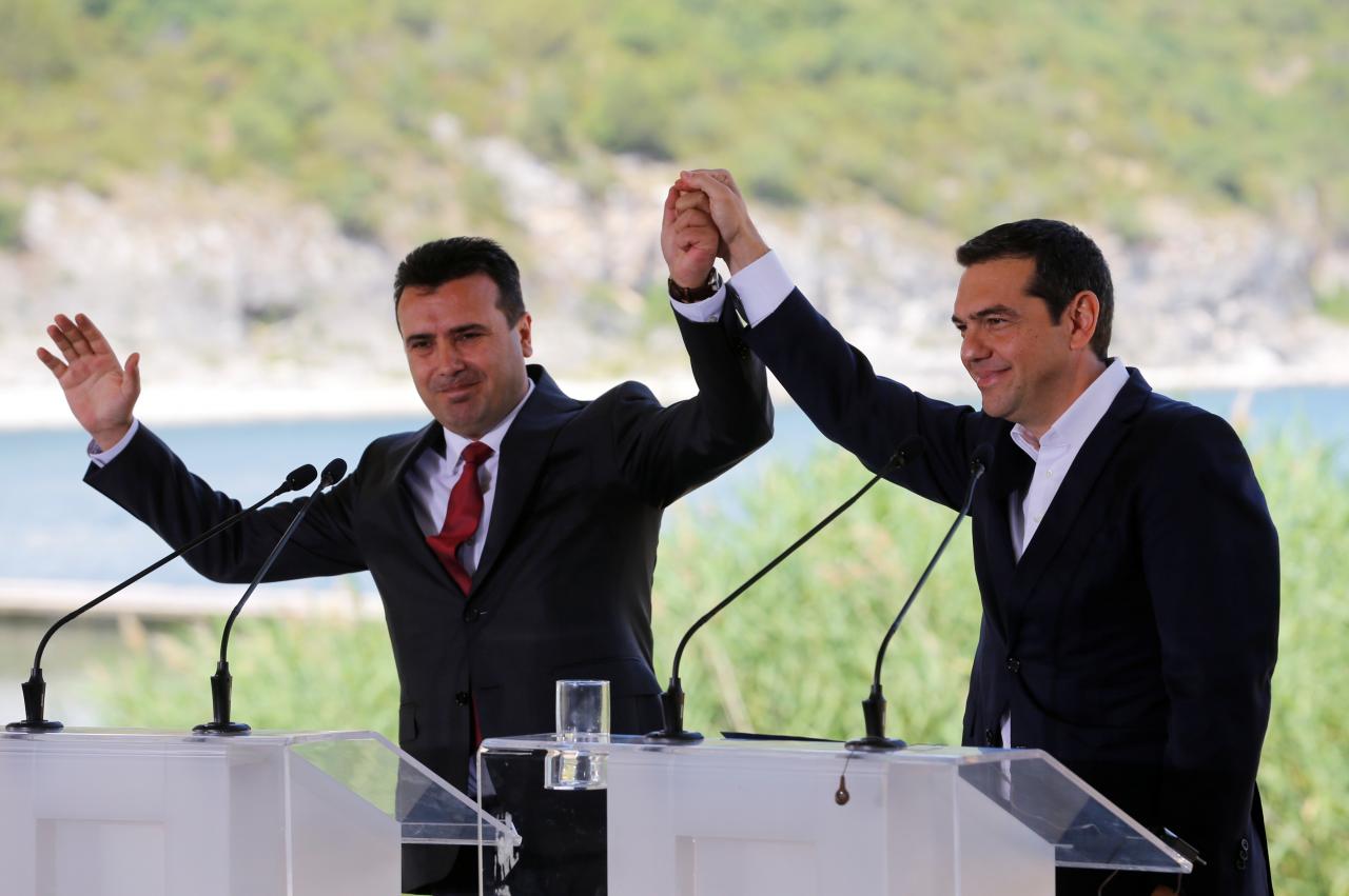 Greece, Macedonia sign pact to change ex-Yugoslav republic's name