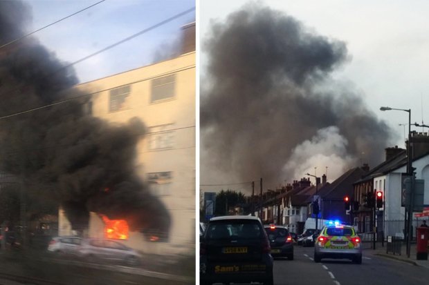 Firefighters quell big blaze near London's Euston train station
