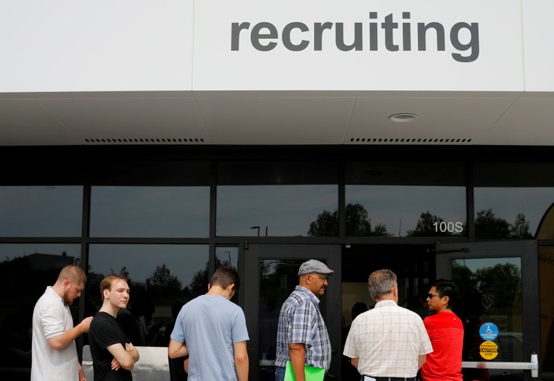 US job growth seen picking up, wage growth likely moderate