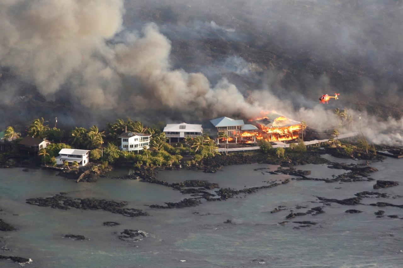 Volcanic lava buries two housing tracts on Hawaii's Big Island