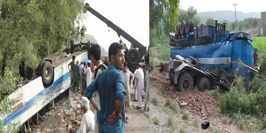 At least 20 killed in Kohat bus-tanker collision