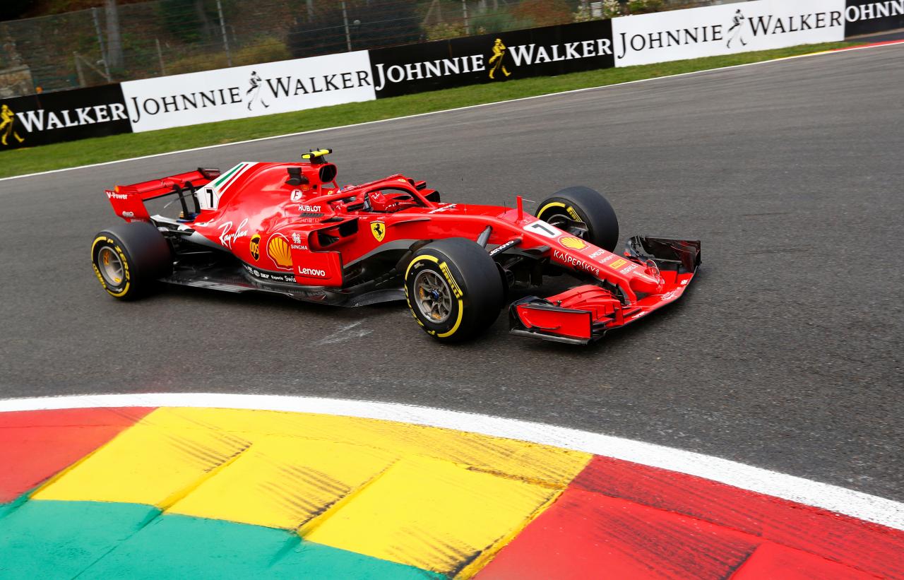 Motor racing - Raikkonen keeps Ferrari on top in Belgian GP practice