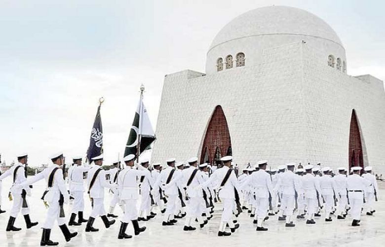 Change of guard ceremony held at Quaid, Iqbal mausoleum