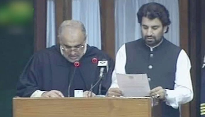PTI's Asad Qaiser, Qasim Suri takes oath as NA speaker, deputy speaker