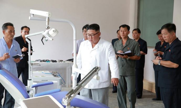 North Korea's Kim criticises his country's health sector