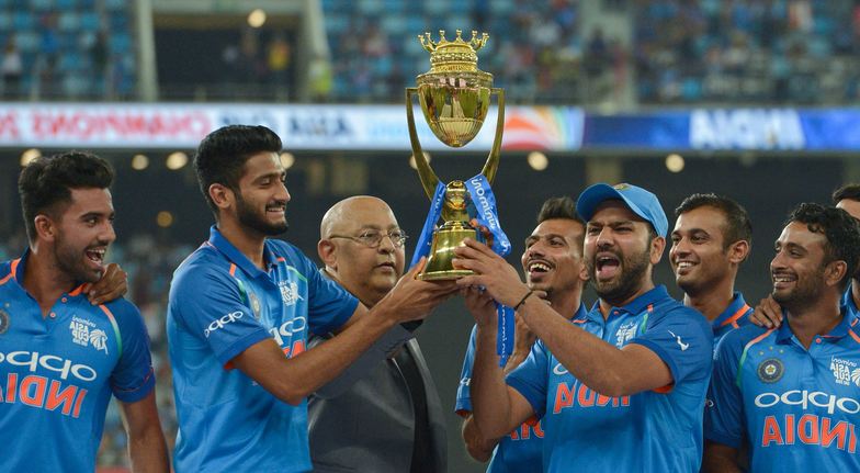 India creep home in final-over thriller to defend Asia Cup title
