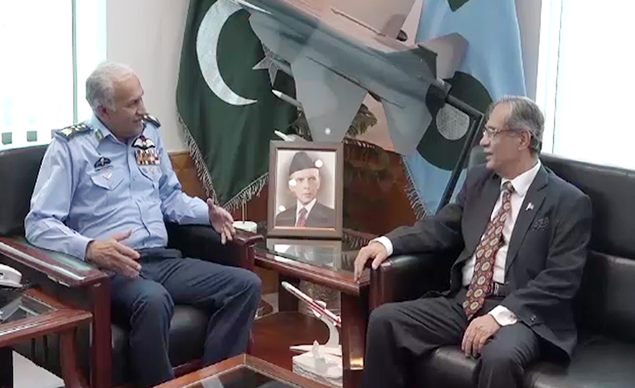 CJP Mian Saqib Nisar meets Air Chief Marshal Mujahid Anwar Khan