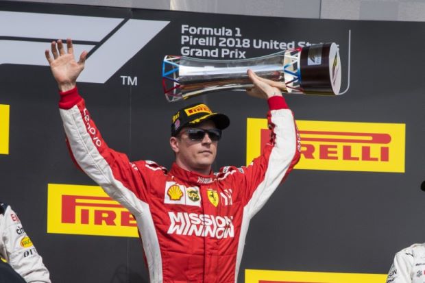 Racing driver Raikkonen puts Hamilton's fifth title on hold