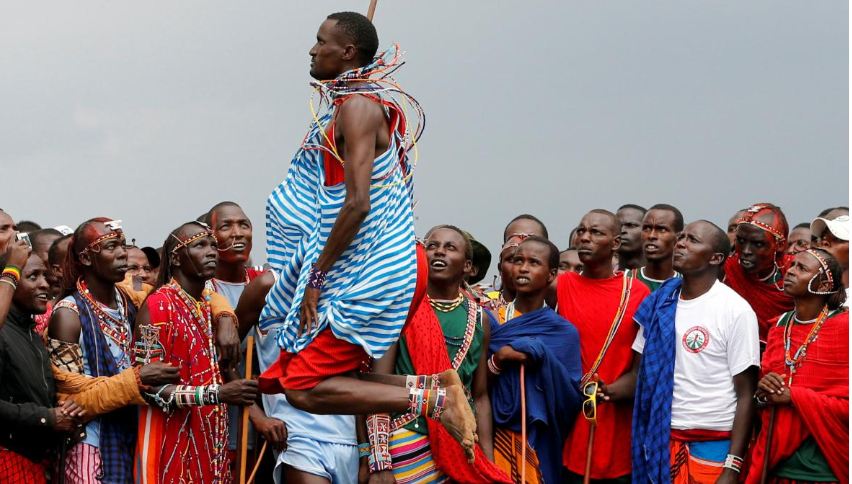 Kenyan warriors hunt cash not lions in Maasai Olympics