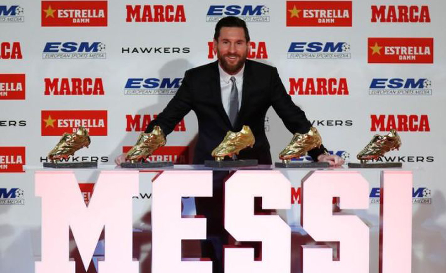 Barcelona forward Messi wins Golden Shoe