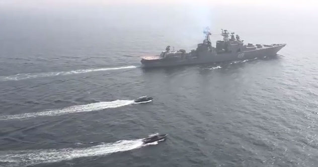Pakistani, Russian navies hold joint drills in Arabian Sea