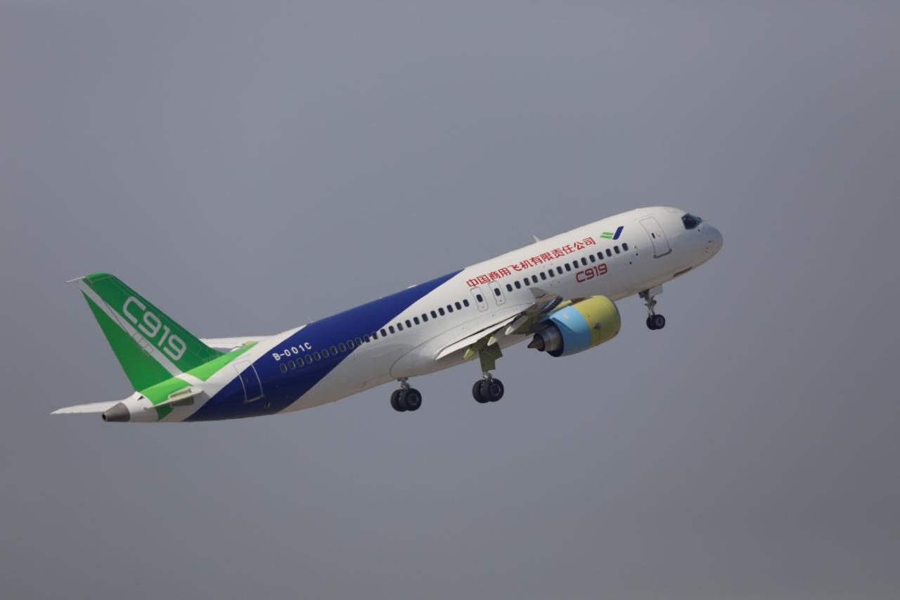 Third prototype of China's C919 jet completes first test flight