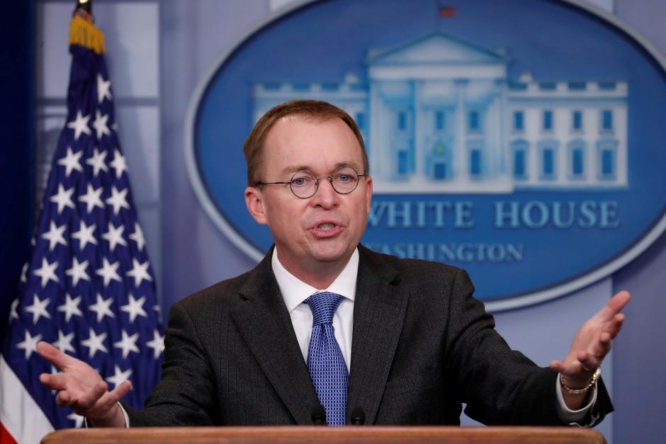 Trump picks Mulvaney as chief of staff - for now