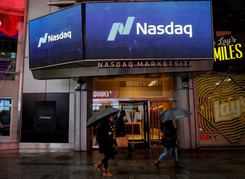 Nasdaq in bear market, first of the three major US indexes