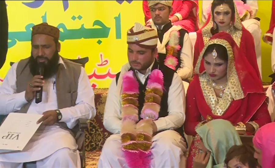25 couples tie the knot at mass wedding in Lahore