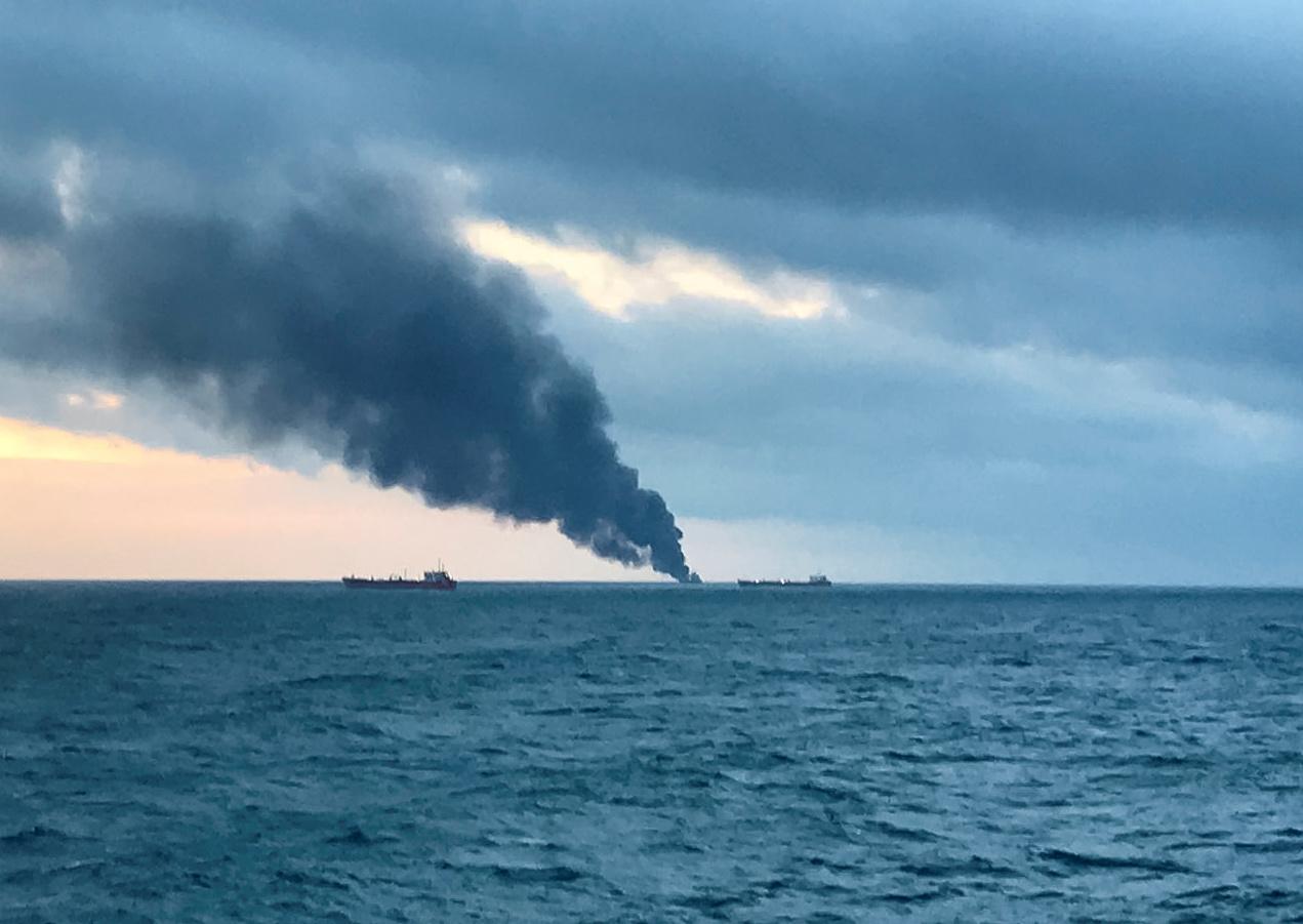 Ten sailors dead, 14 saved after two ships catch fire near Crimea