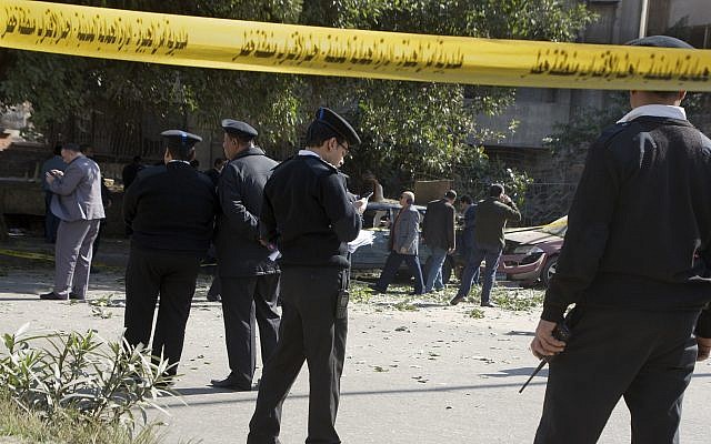 Two policemen killed in blast in central Cairo: ministry