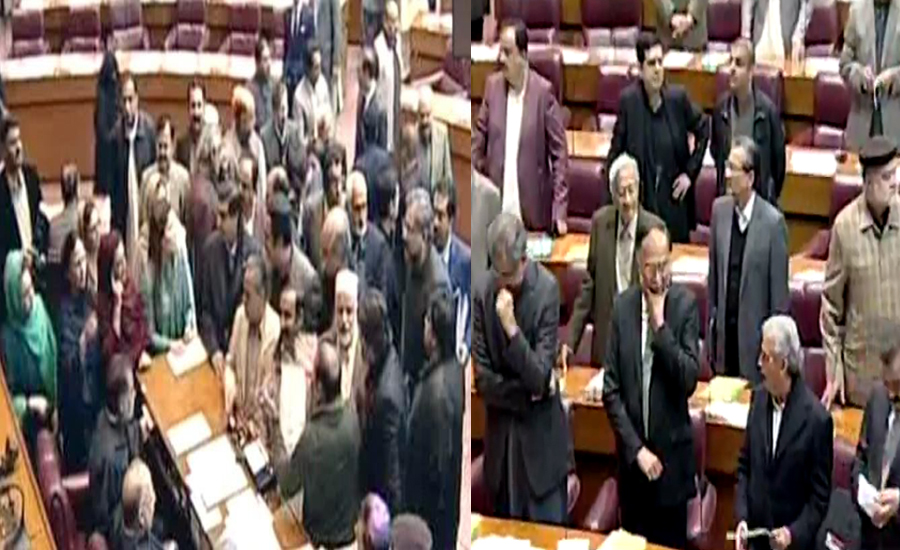 Ruckus in NA as opposition stages protest over Durrani’s arrest