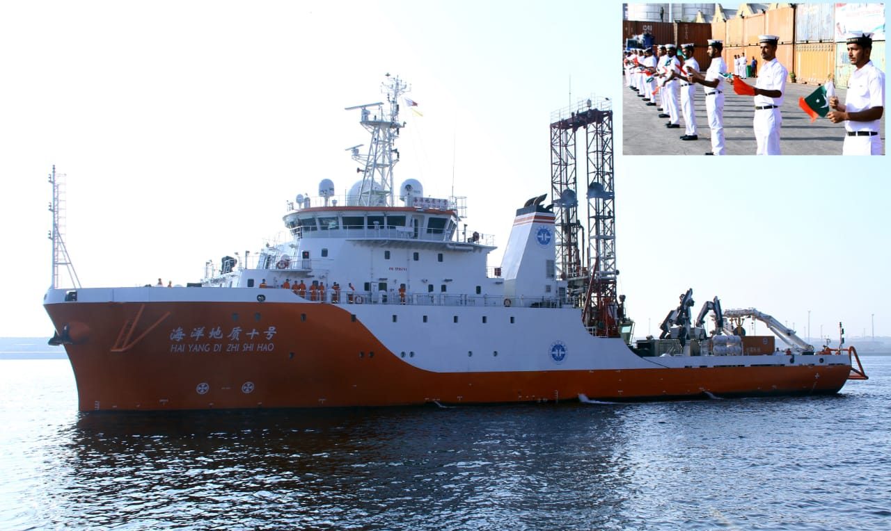 China geological survey research ship ‘Hai Yang Di Zhi Shi Hao’ visits KHI