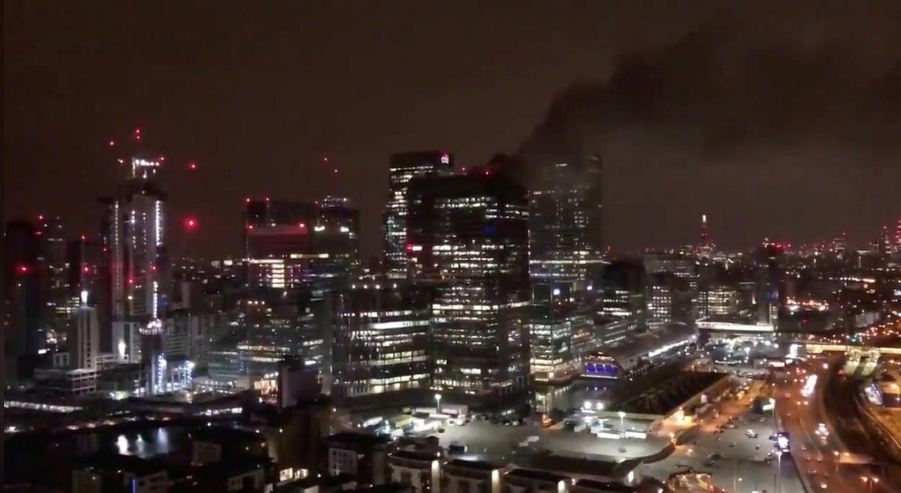 Blaze in tower block in London's Canary Wharf area brought under control