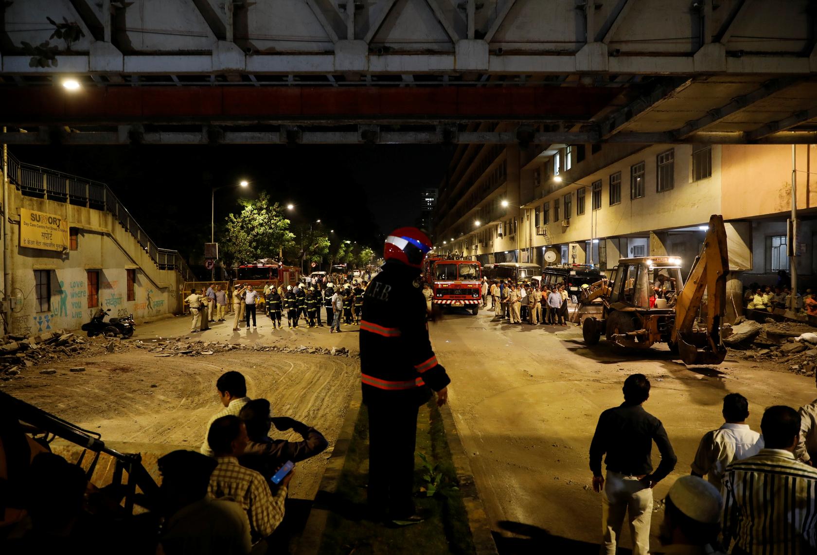 Five dead, 36 injured in foot bridge collapse in Mumbai