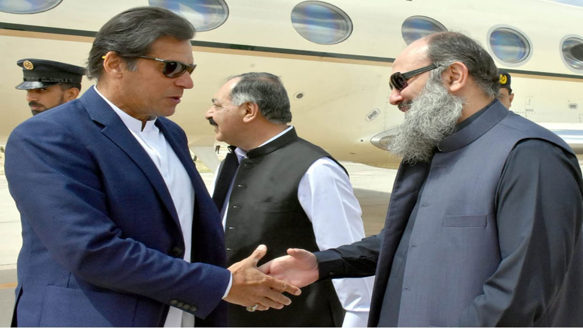 PM Imran arrives in Quetta on one-day visit