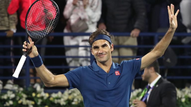 Federer sets up Tsitsipas final in Dubai to put 100th title within reach