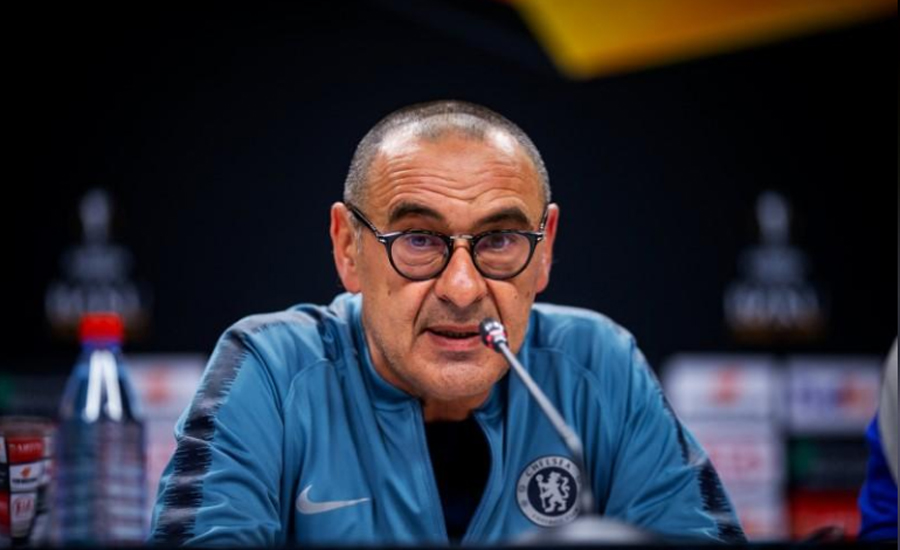Chelsea's Sarri storms off on eve of Europa League final