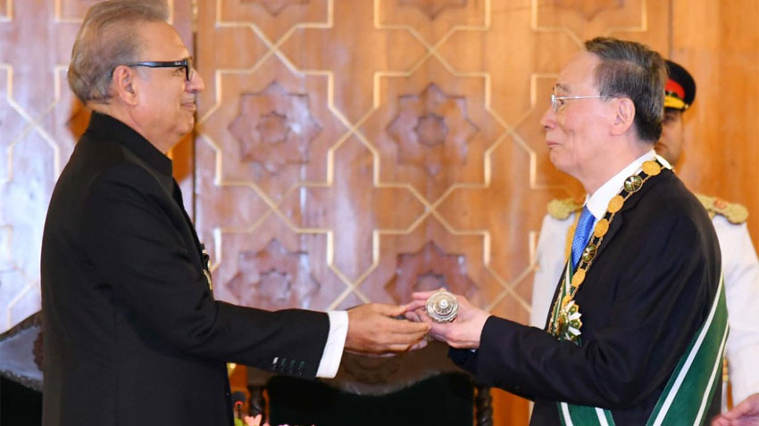 President confers Nishan-e-Pakistan on Chinese Vice President