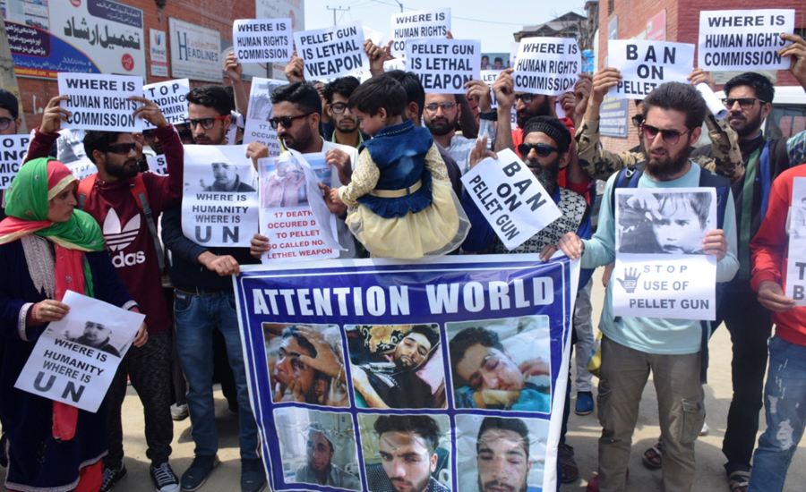 Pellet victims demand ban on lethal weapon in IOK