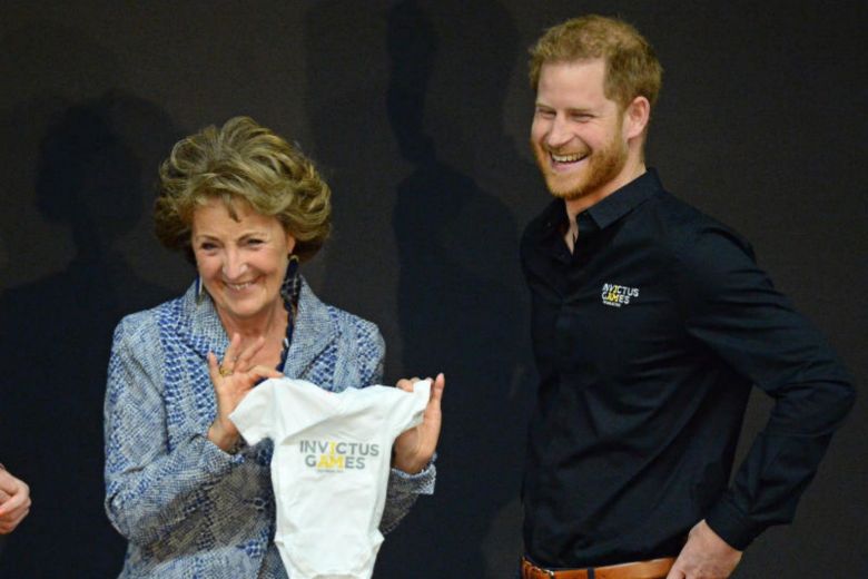 Prince Harry given baby romper at first workday as father