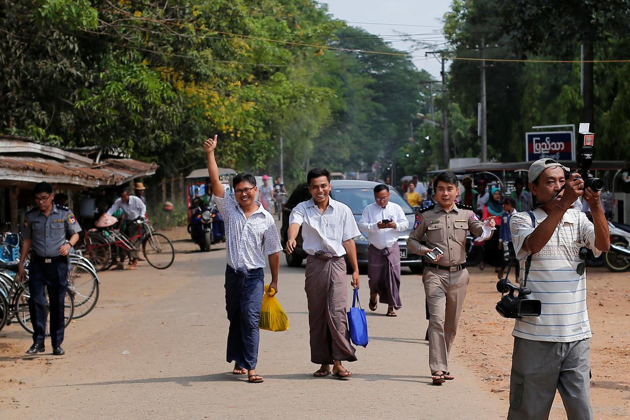 Two Reuters reporters jailed in Myanmar freed after more than 500 days