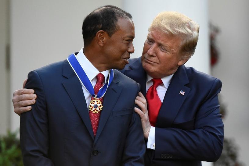 Trump awards highest US civilian honor to Tiger Woods